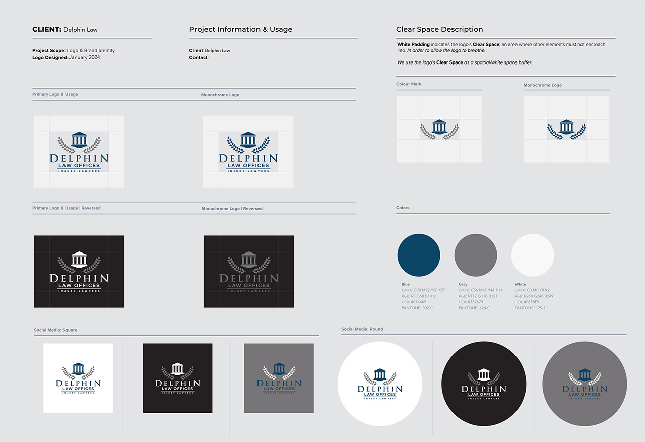 Delphin Law logo usage standards